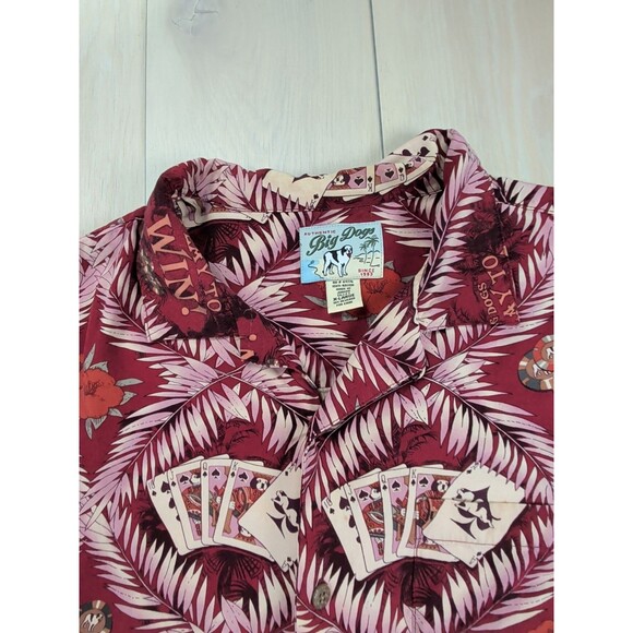 Big Dogs Hawaiian Camp Shirt Mens Extra Large Gambling Poker Cards Casino XL - Picture 2 of 13